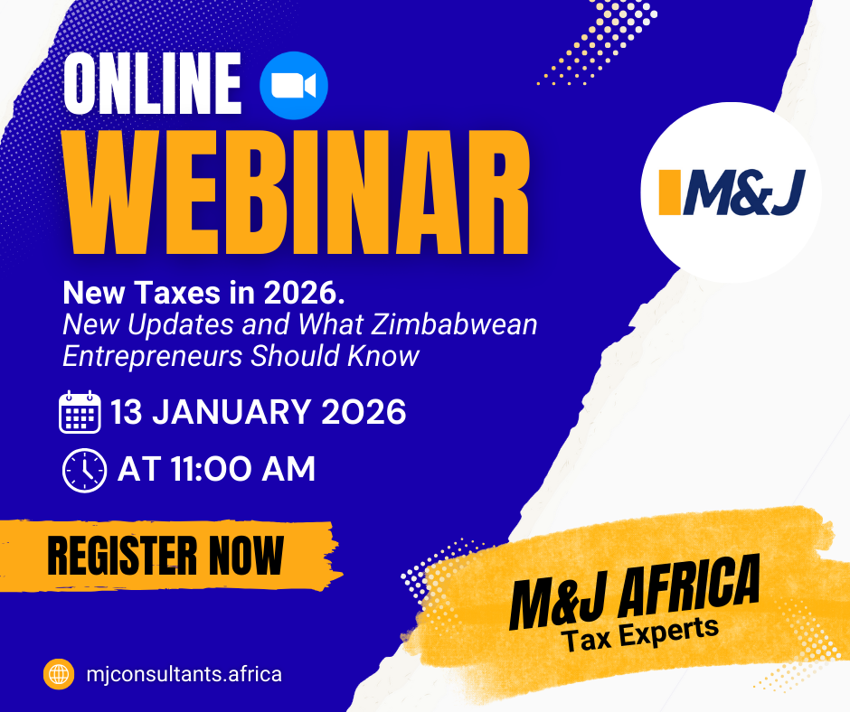 Free Webinar: New Taxes in 2026 - Monday January 13, 11:00 AM